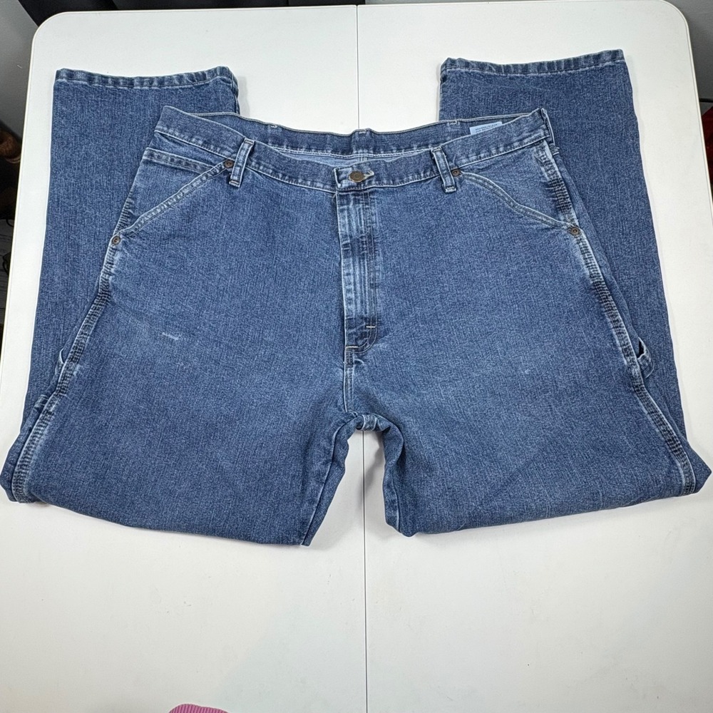 Wrangler‎ Carpenter Jeans Mens 38x30 Blue Denim Workwear Utility Pants